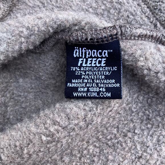 Kuhl 1/4 Zip Fleece Sweater Sz M Alfpaca Pullover Brown Gorpcore Hiking Outdoor - Picture 10 of 12